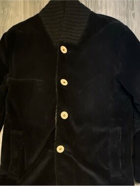 Insight Corduroy Jacket - Men’s - Black Shawl Collar Button Lined - Size M